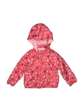 OshKosh B'gosh Pink Floral Hooded Jacket for Toddlers Size 2T